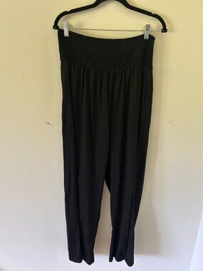 Black linen maternity pants- NEW